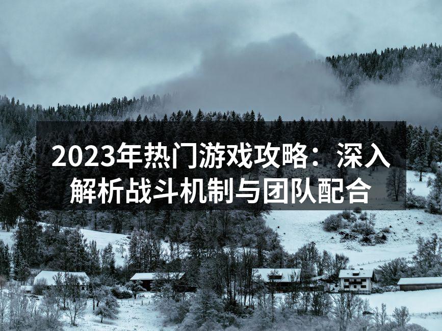 2023年热门游戏攻略：深入解析战斗机制与团队配合